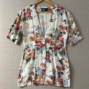 Dawn Joy Floral Jacket with Short Sleeves
